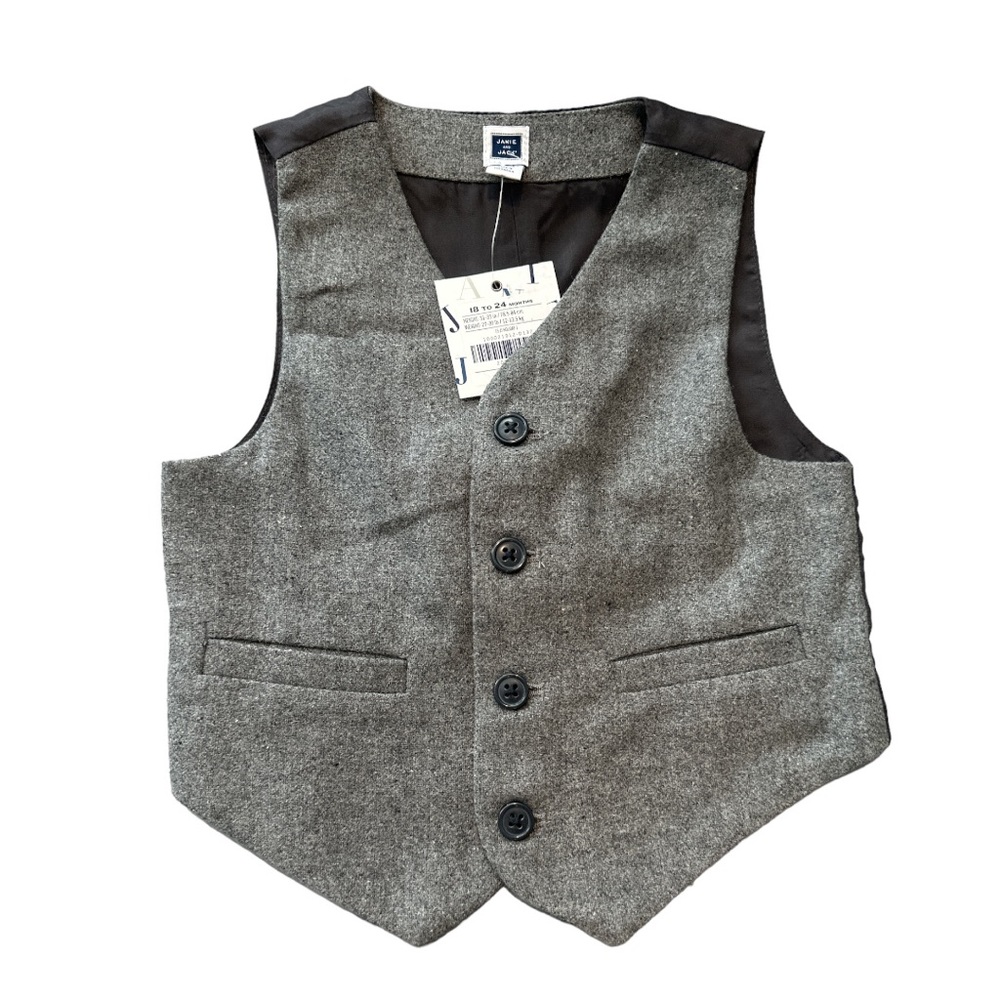 NWT gray wool vest
